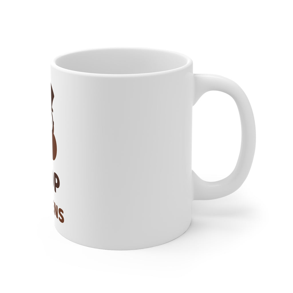 Poop Happens Mug – Funny Novelty Coffee Cup with Dapper Poop Emoji