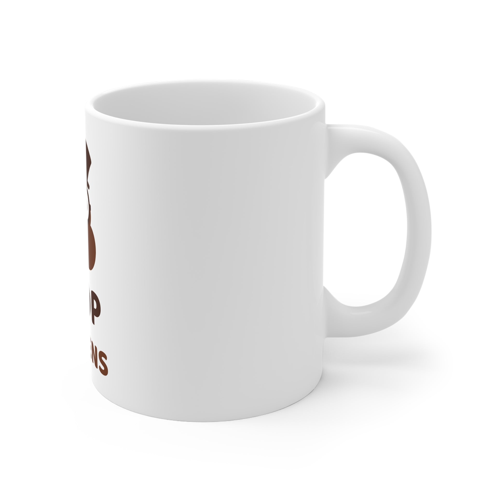 Poop Happens Mug – Funny Novelty Coffee Cup with Dapper Poop Emoji
