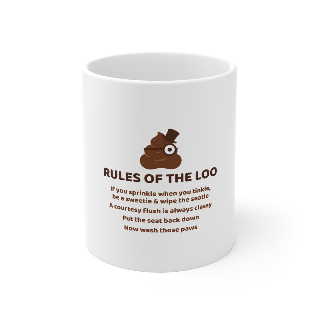 Rules of the Loo — Funny Poo in the Loo Mug