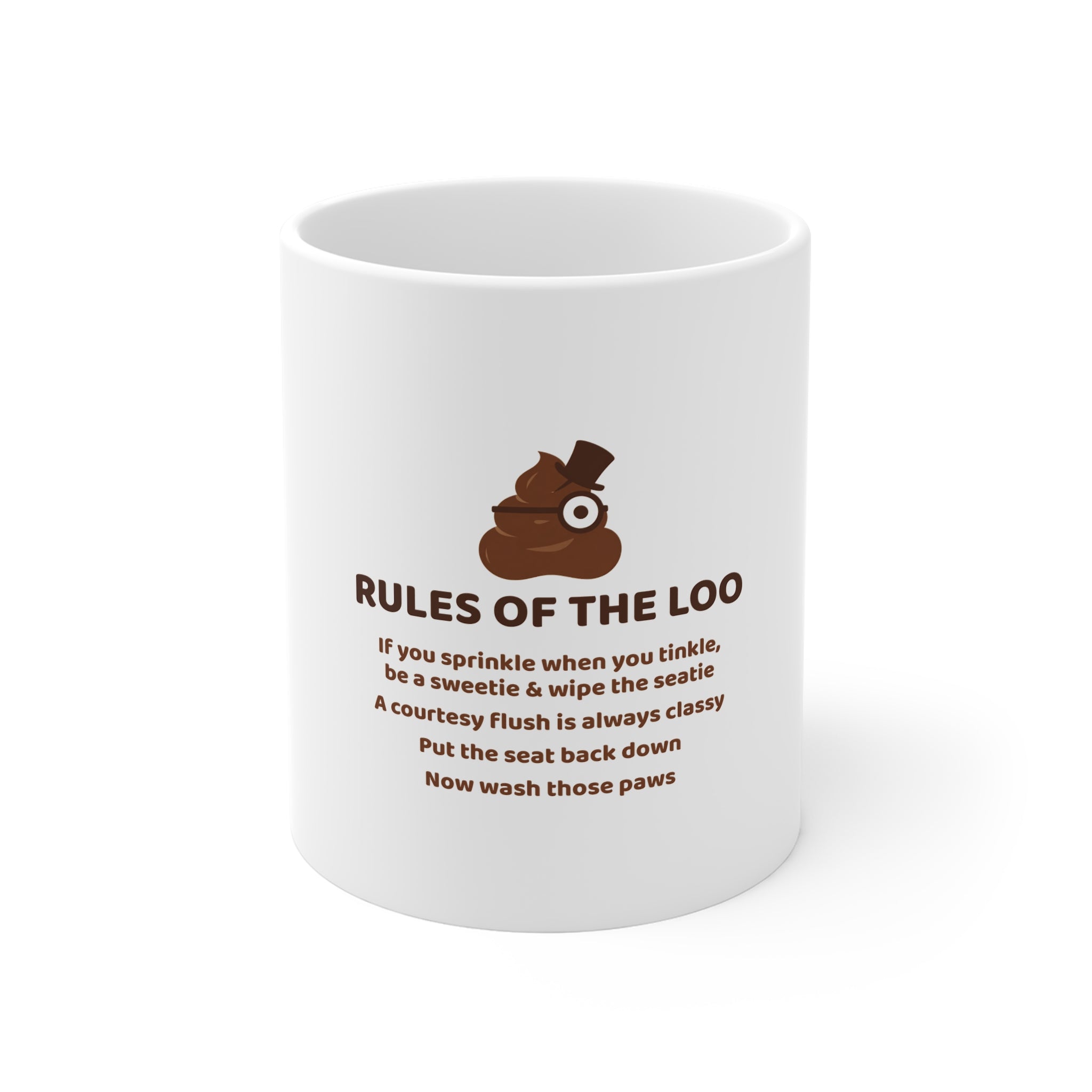 Rules of the Loo — Funny Poo in the Loo Mug