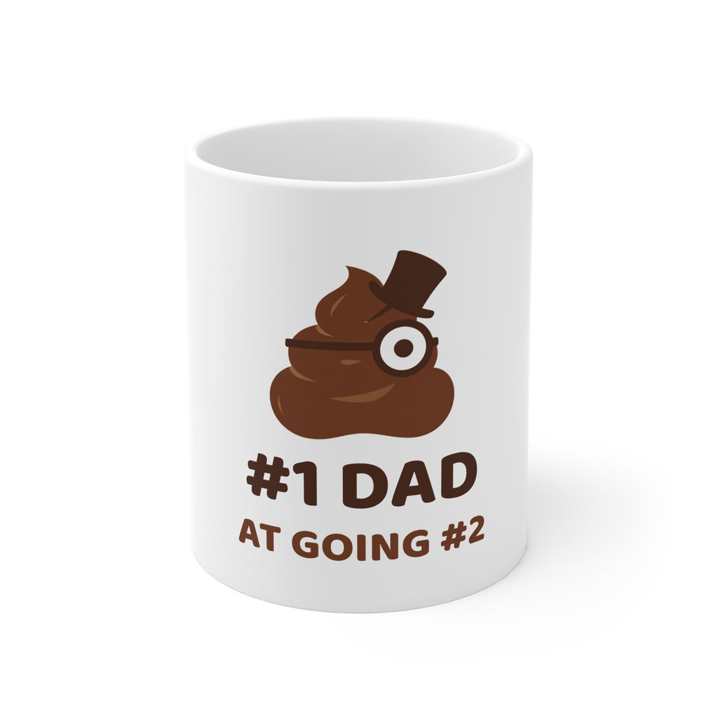 #1 Dad at Going #2 — Funny Poo in the Loo Mug
