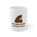 Big Decisions Happen Here — Funny Poo in the Loo Mug